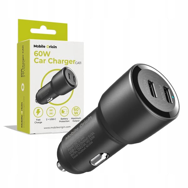 Mobile Origin autolaturi 60W 2 USB-C, CA11
