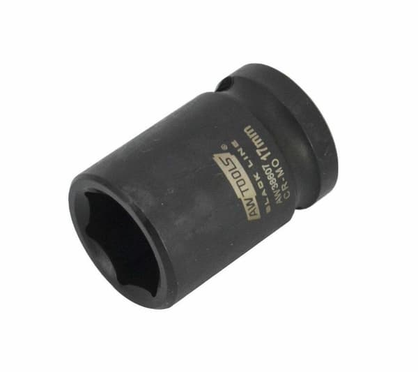 AWTOOLS SLAGNØGLEHÆTTE 6-VINKEL 1/2\" KORT 24mm SORT LINJE