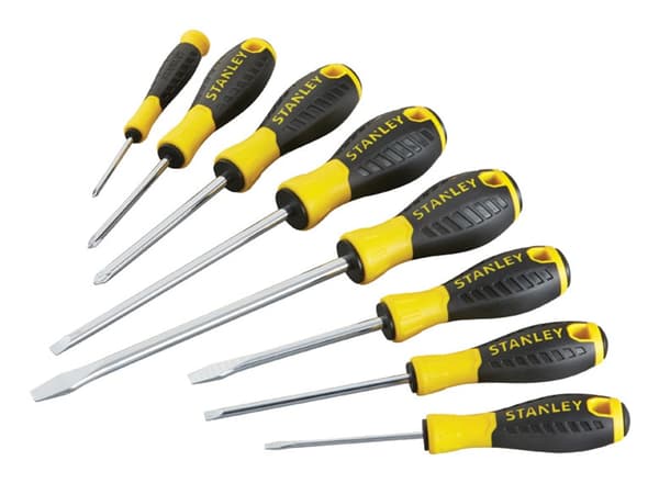Stanley Essential flad- og krydsboresæt 8 stk. (STHT0-60210)