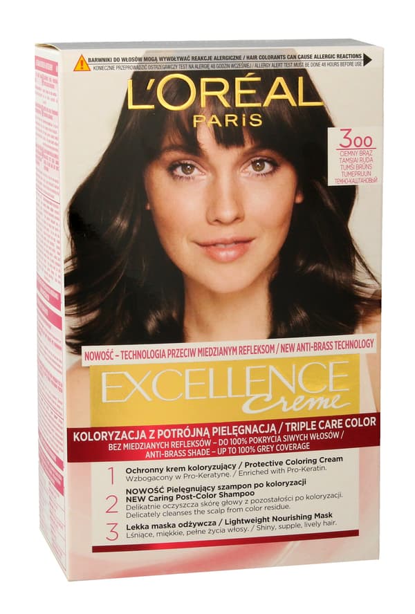 L'Oreal Paris Excellence Creme Hårfarve 3 mørkebrun