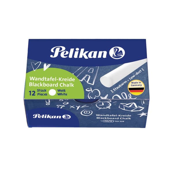 Väggkrita Pelikan 755 vit 12 st vikt ask