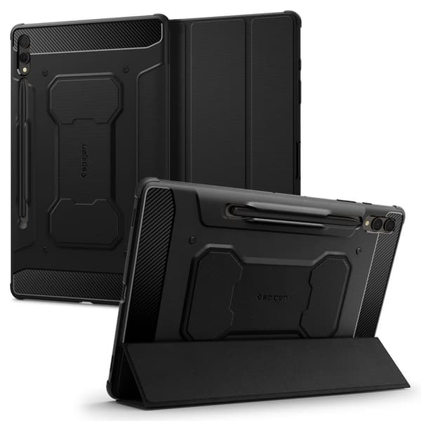 SPIGEN RUGGED ARMOR ”PRO” GALAXY TAB S9+ PLUS 12.4 X810 / X816B MUSTA