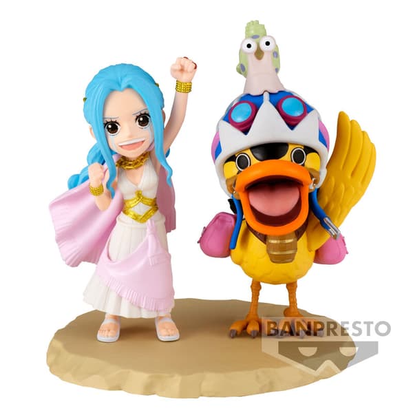One Piece World Collectable Log Series Nefeltari Vivi & Karoo figur 7cm