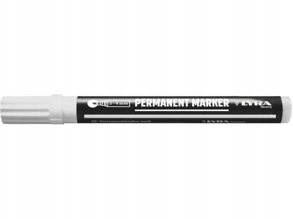 LYRA Permanent marker hvid 2-4 mm 1 stk/4050001