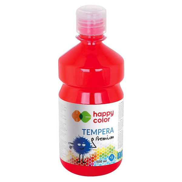 Ensiluokkainen peiteväri 500ml punainen HAPPY COLOR
