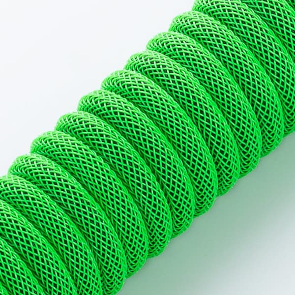 CableMod PRO sammenfoldet USB-C til USB Type-A tastaturkabel, Viper grøn - 150 cm