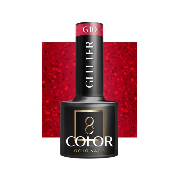 OCHO NAILS Glitter G10 gellack -5 g