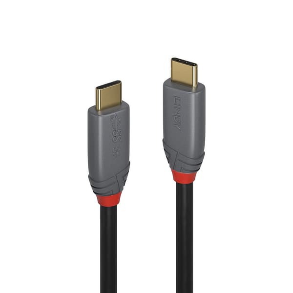 Lindy 0.5M USB 3.2 Typ C-kabel, 5A PD, Anthra Line