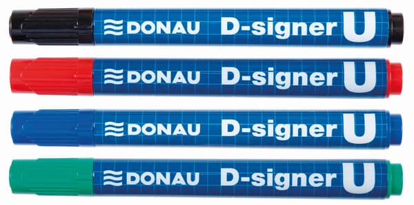 Donau Permanent Marker DONAU D-Signer U, rund, 2-4 mm (streg), sort
