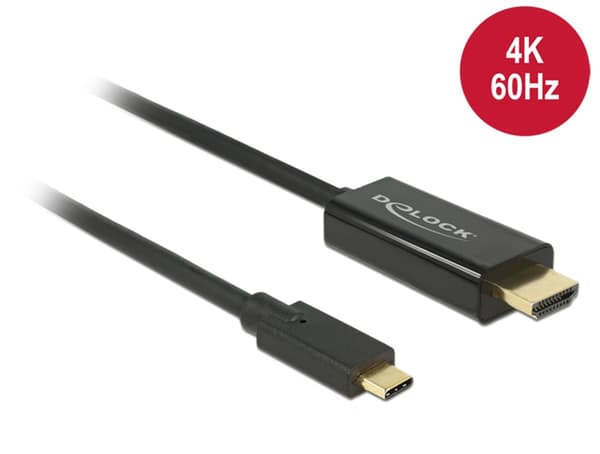 Delock-kaapeli USB-C–HDMI 4K 60Hz 1m