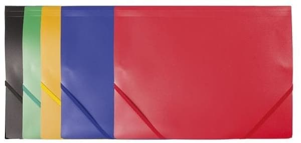 Plastmappe med elastik blå D.RECT