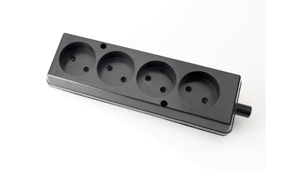 Jonex 16A 2P 250V sort firedobbelt bærbar stikdåse GN-460