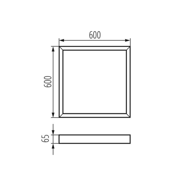 Monteringsram för LED-panel ADTR-S-H 6060 W 600x600x65 vit nedlagd 27617