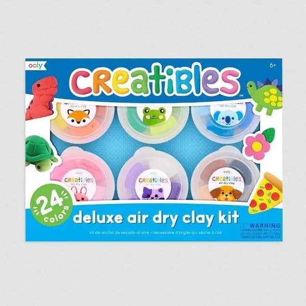Letvægts Creatibles Lufttørrende Ler Sæt 24 Farver