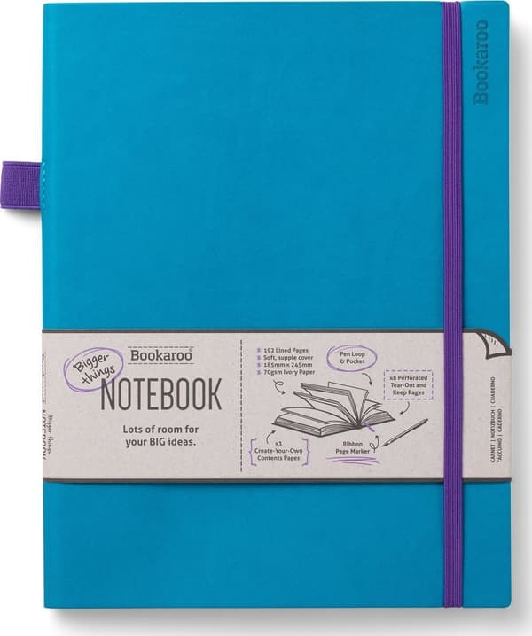 Bookaroo Anteckningsbok stor - Turkos