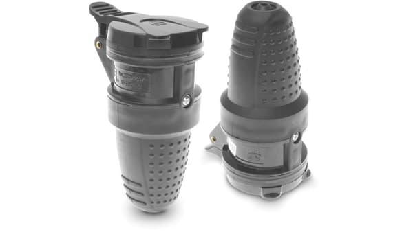 Bærbar stikkontakt 10/16A z/u 230V UNI-SCHUKO IP44 sort GN-60H