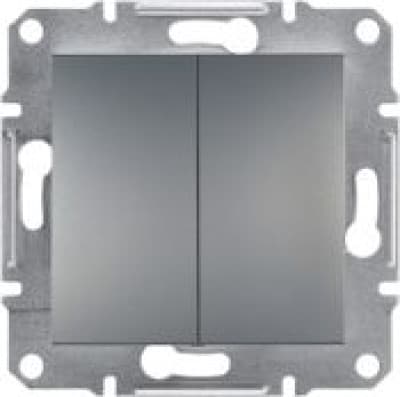 Schneider Electric Dobbeltknap Aspora Uden Ramme Stål (EPH1100162)