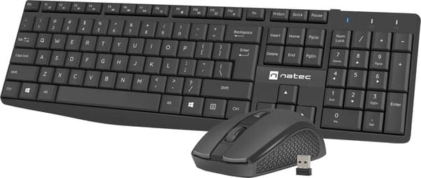 2IN1 NATEC SQUID SORT TASTATUR+MUS US TRÅDLØS OPTISK