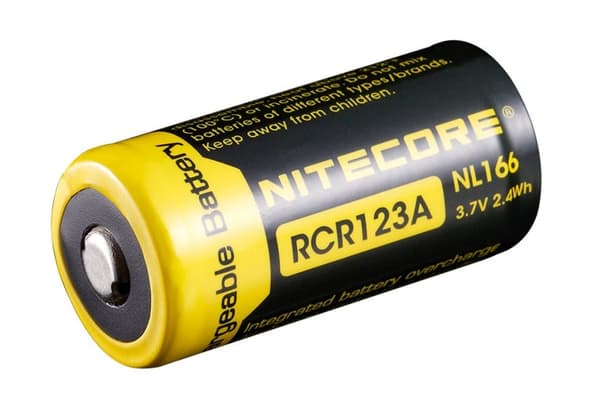 BATTERI GENOPL. 650MAH 3.7V/RCR123 NL166 NITECORE