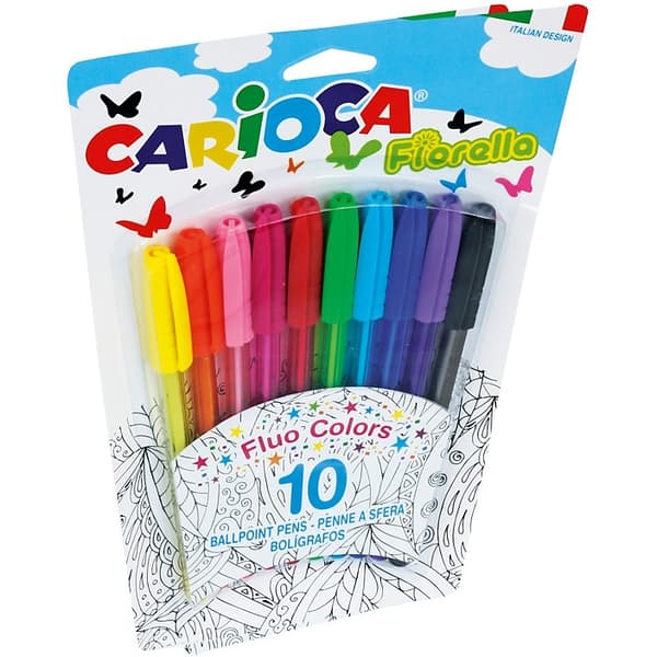 Fiorella kuglepenne 10 farver CARIOCA