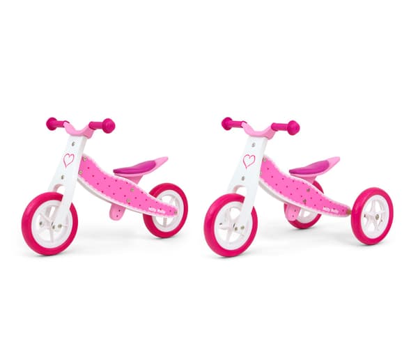 2in1 trehjuling/springcykel Look Hearts 2772 Milly Mally