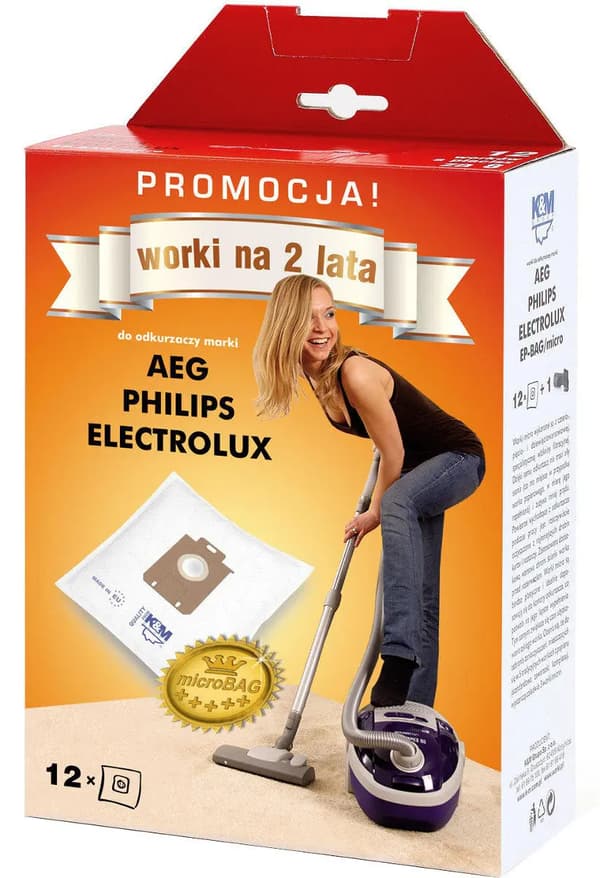 Påsar K&M EP BAG MICRO 12 Philips/Electrolux FC8021 12 st