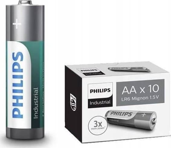 Philips PHILIPS batteri industriel alkaline AA 10-pak - 2073832