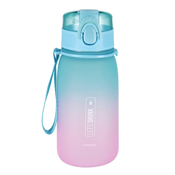 Vattenflaska 400ml ombre blå-rosa