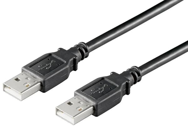 MicroConnect USB2.0 A-A 0,5m M-M, Sort Hi-Speed kabel