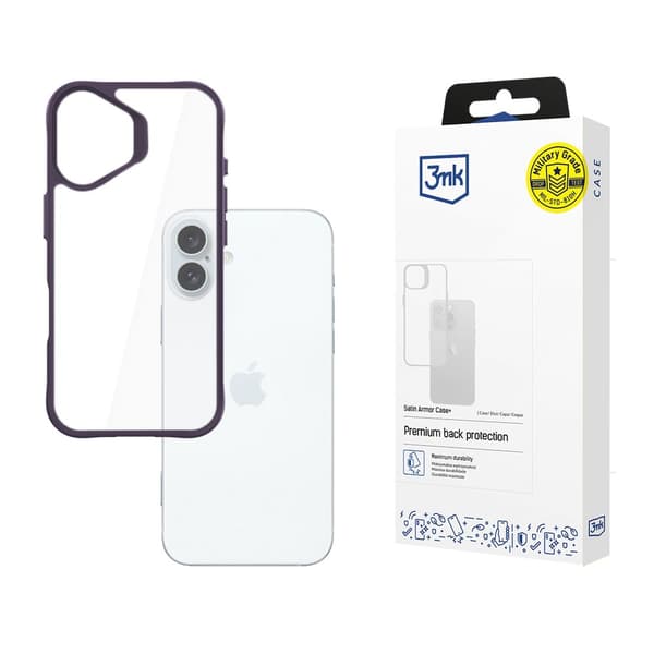 Apple iPhone 16 Plus - 3mk Satin Armor Case+ Lilla