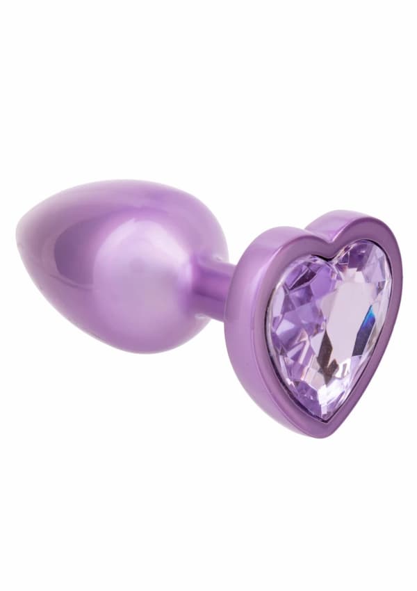 Diamant Hjerte Plug Lille Lilla