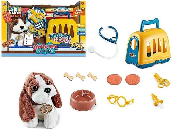 Hund med bur til at bære