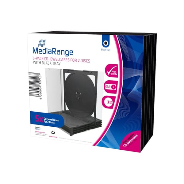 CD/DVD Jewelcase Retail-Pack Double 5St (Vähittäismyynti)