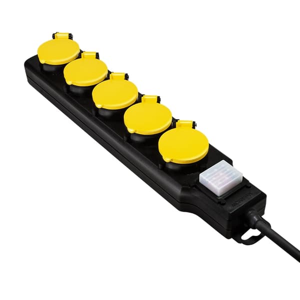 LogiLink 5 stikdåser IP44 1,5m