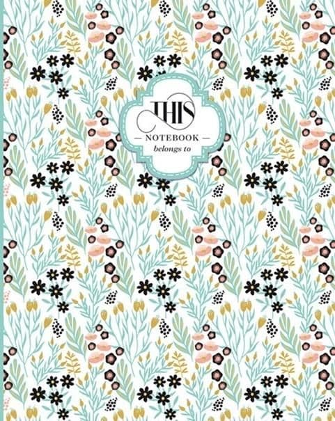 Dekorativ notesbog 128x165/96K linje Blomster