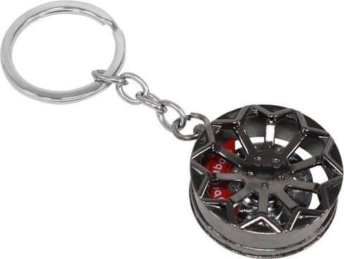 Nyckelring mTuning Nyckelring Fälg Custom Svart med klämma