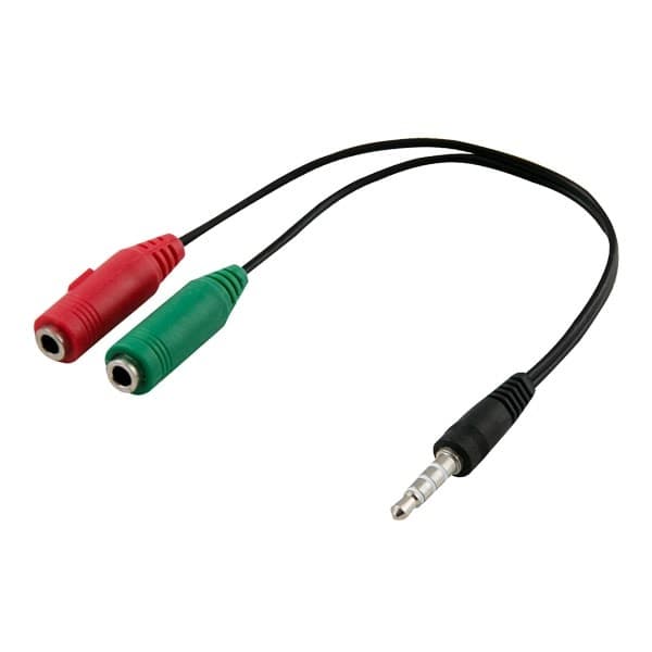 Adapter 2x Mini Jack 3,5 mm hona - Mini Jack 3,5 mm hane, CLS-13