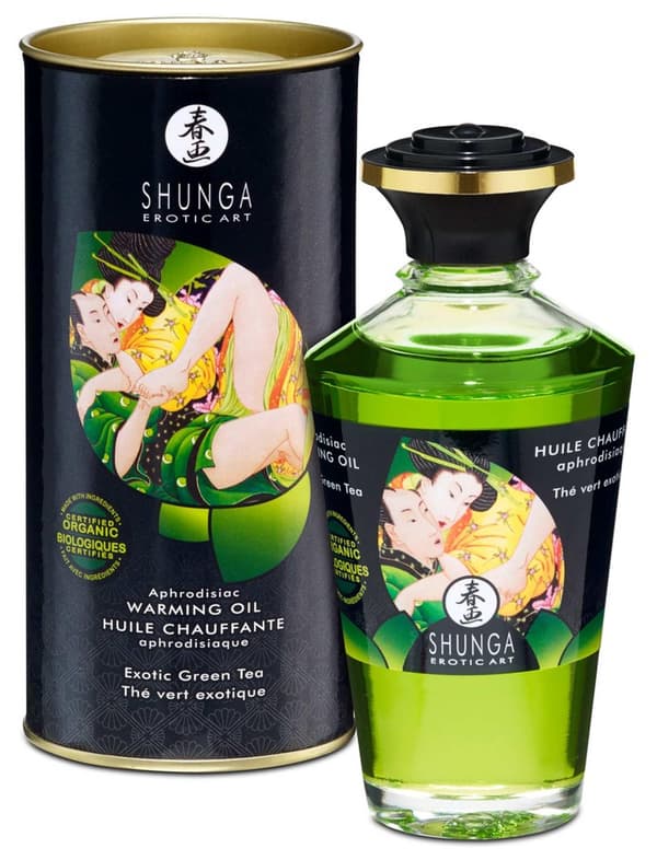 Erotisk Massageolja Shunga CC812100 Grönt Te (100 ml)