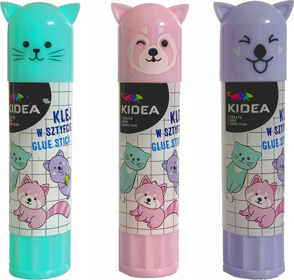 Liimapuikko figuurilla 15g (24kpl) KIDEA