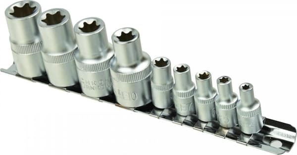 9el.kpl.nasadek torx E4-16,1/4&1/2\"på GEKO-strimmel (20)