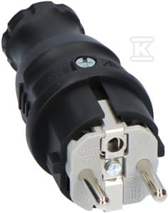 Kumitulppa w/u NOVA 16A 230V musta F6.0354