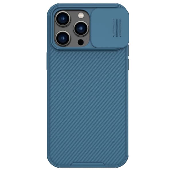 Nillkin CamShield Pro Cover iPhone 14 Pro Max Pansret Cover Kamerabeskyttelse Blå