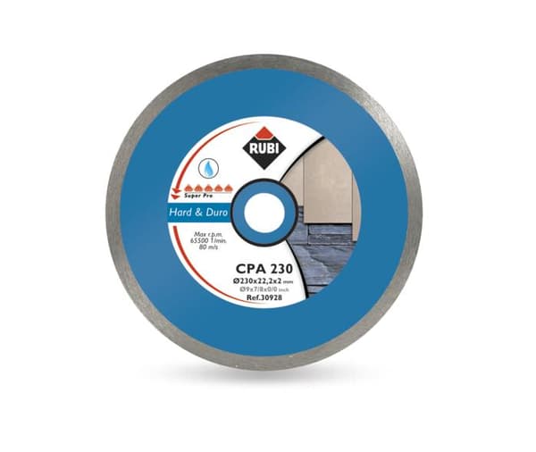 RUBI DIAMANTSKIVE TIL HÅRDE MATERIALER CPA 250 x 25,4 mm SUPERPRO