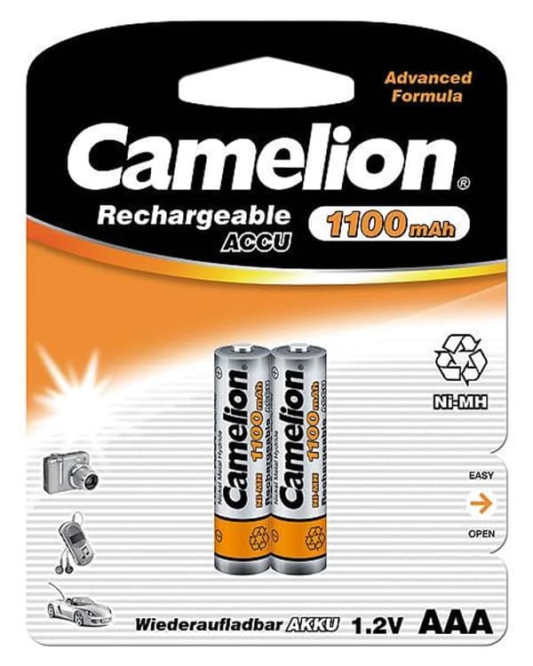 Ladattavat paristot Camelion AAA Micro 1100mAH (2 kpl)