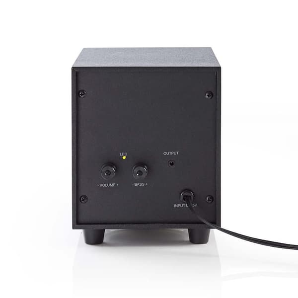 Nedis CSPR10021BK højttalersæt 16W PC Sort 2.1 kan.