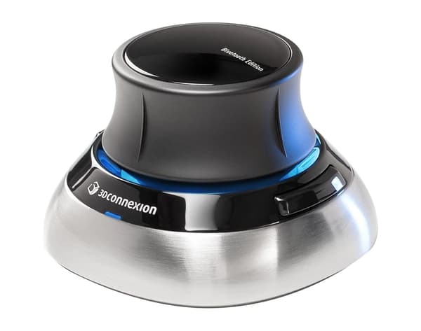 3Dconnexion SpaceMouse mus Kontor RF Trådlös + Bluetooth + USB Typ-A 6DoF