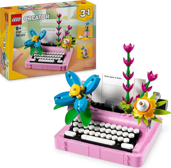 LEGO® Creator Skrivemaskine med Blomster 31169, 363 dele