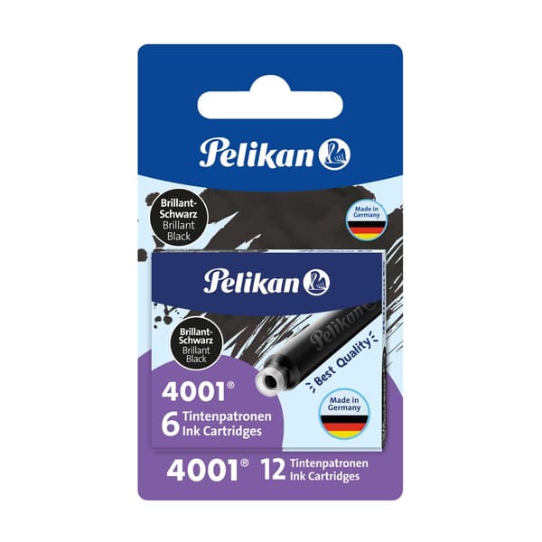 Pelikan Blækpatroner 4001 TP/6 sort 12 stk.