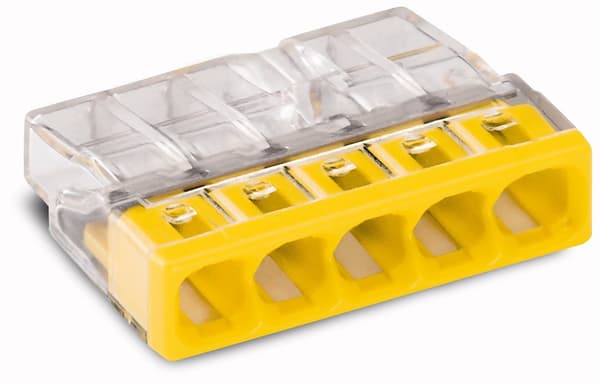 Wago Kompakt samlemuffe 5-leder transparent/gul (2273-205)