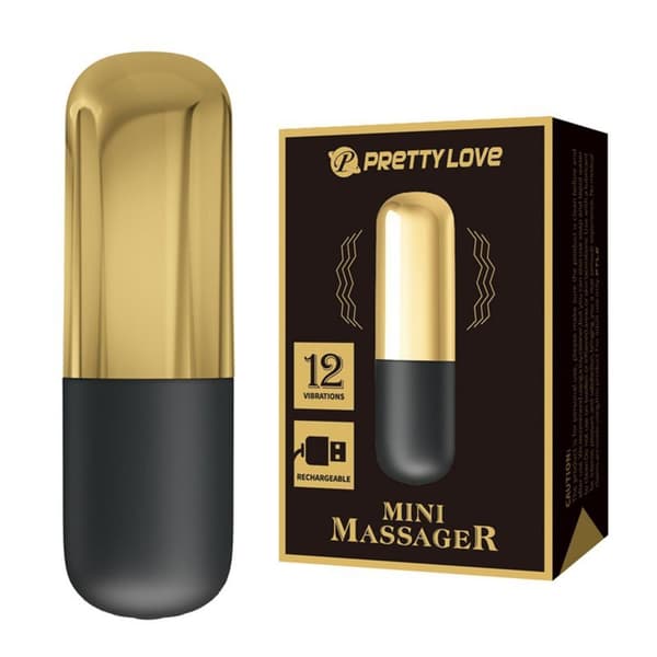 PRETTY LOVE - MINIMASSAGER, 12 vibrationsfunktioner